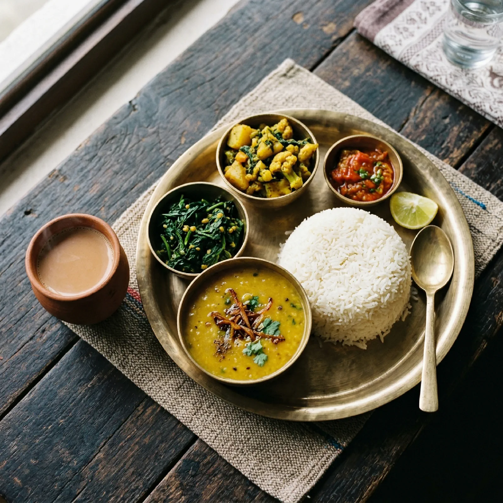 Traditional Nepali Dal Bhat